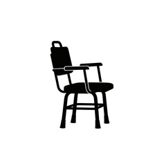 Fototapeta premium Shower Chair Bath Seat Silhouette for Bathroom Safety and Hygiene Mobility Aid