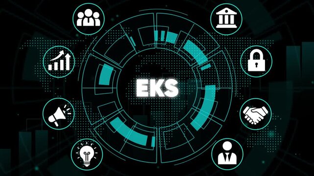 E K S Business Infographic Template with and Graphs finance