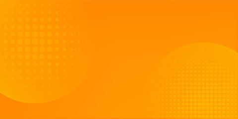 Bright orange abstract gradient banner background with halftone effect. Modern wallpapers.