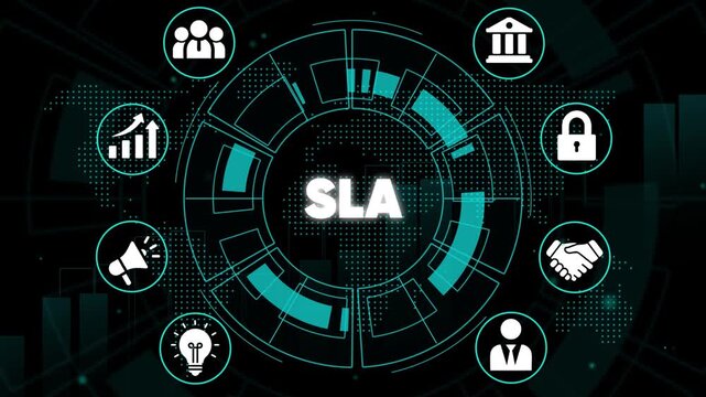 Service Level Agreement S L A Business Infographic Corporate Services Concept
