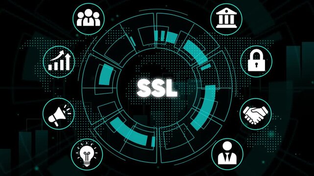 S L Secure Sockets Layer cybersecurity concept with for secure online transactions and data protection