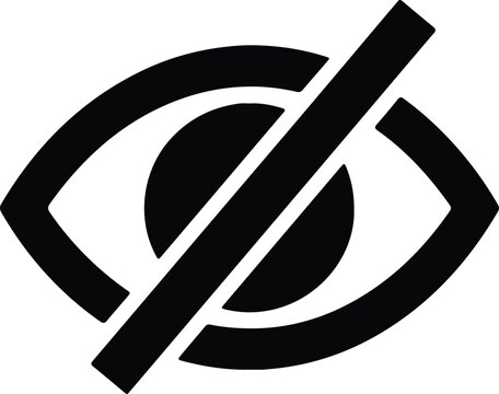 silhouette forbidden eye symbol concept illustration vector design
