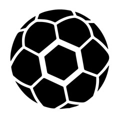Obraz premium Soccer Ball Icon vector, Black silhouette icon vector 