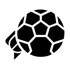 Obraz premium Soccer Ball Icon vector, Black silhouette icon vector 