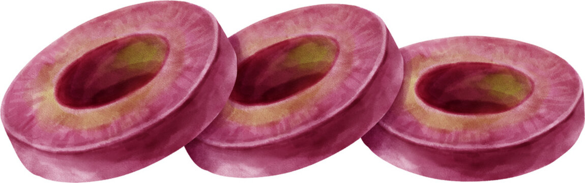 watercolor olive silce