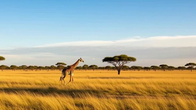 giraffe in the savannah