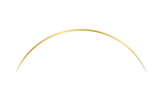Golden curved arc line