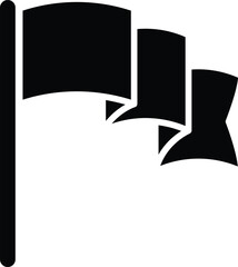 vector illustration of a black flag