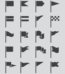 set of vector flags