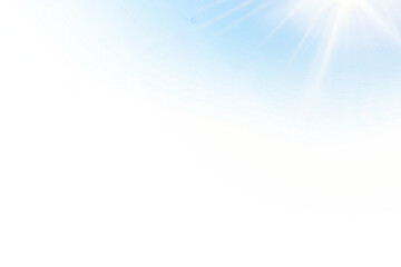 Blue Golden Light Rays Corner Glow Transparent Background