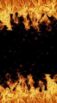  Fire Flames Burning Loop Overlay Alpha Matte Transparent Social Media