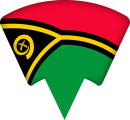 Vanuatu Flag Map Pin