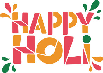 Vibrant holi celebration greeting