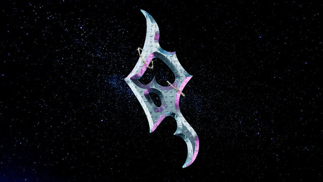 Futuristic Metal Font Q