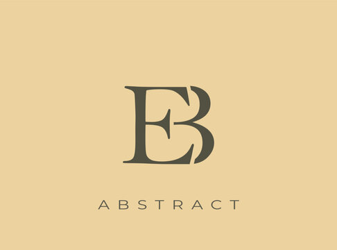Elegant EB Monogram Logo Design. Perfect for branding, stationery, luxury goods, corporate identity and logo design