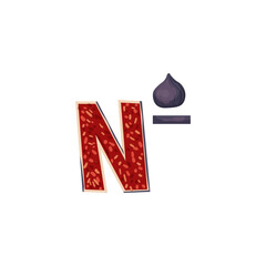 Obraz premium Vector illustration of a red number sign with a black dot above it.