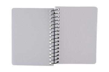 Libreta con las hojas en blanco, apertura horizontal