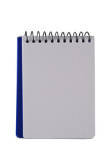 Libreta con las hojas en blanco, apertura vertical