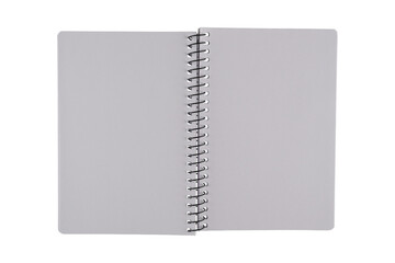 Libreta con las hojas en blanco, apertura horizontal