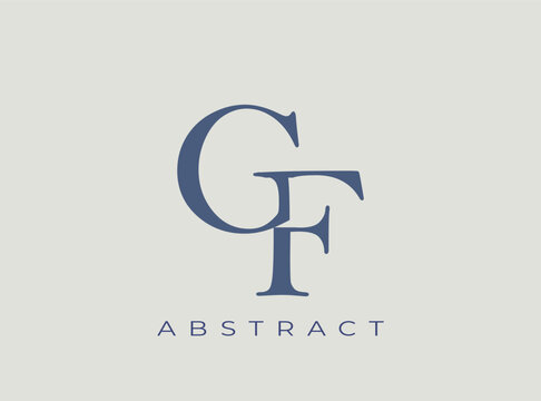 Elegant GF Monogram Logo Design. Perfect for branding, stationery, luxury goods, corporate identity and logo design