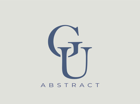 Elegant GU Monogram Logo Design. Perfect for branding, stationery, luxury goods, corporate identity and logo design