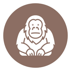 Orangutan Vector Icon © SAMDesigning
