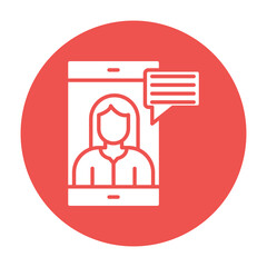 Fototapeta premium Phone Interview Vector Icon