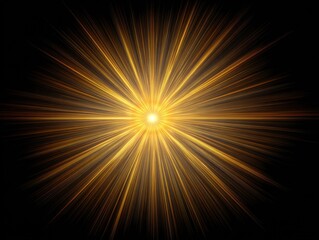 Fototapeta premium sun rays radial isolated on a black background