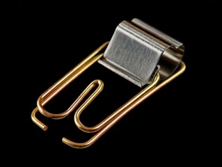 Obraz premium binder clip isolated isolated on a black background