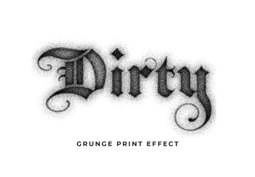 Blackletter Print Text Effect