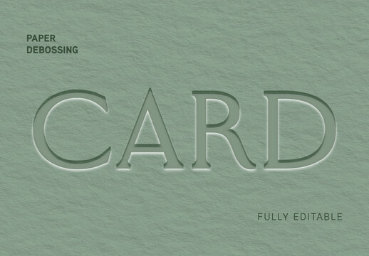 Paper Debossing Print Text Effect