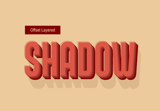 Shadow Offset Layered Text Effect