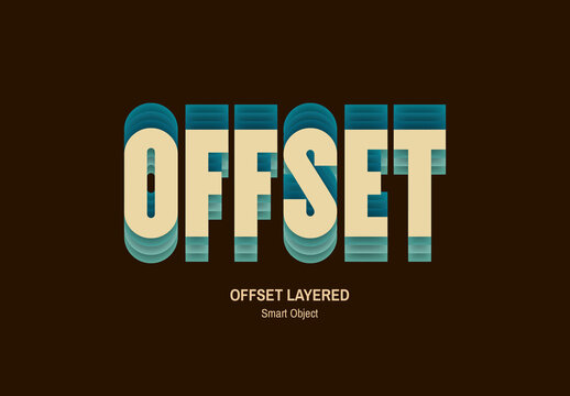 Stacked Vintage Layered Text Effect