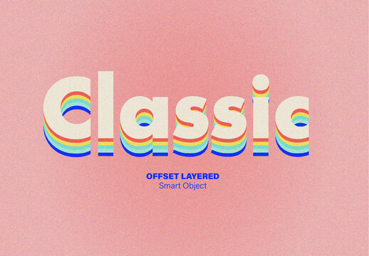 Stack Offset Layered Text Effect