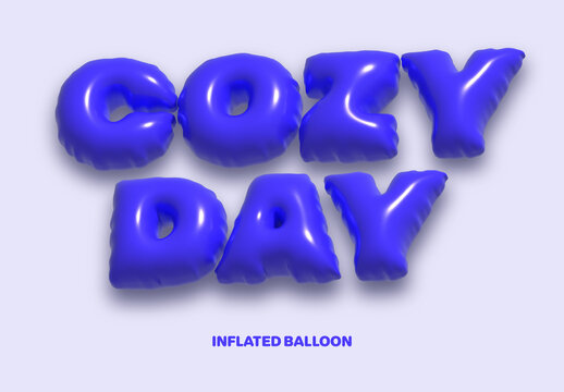 Balloon Inflated Text Effect