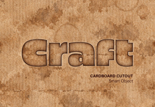 Craft Cardboard Text Effect