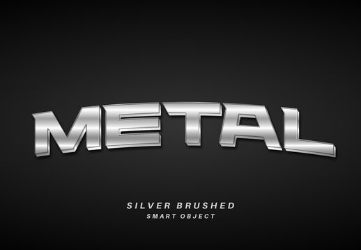 Industrial Silver Text Effect