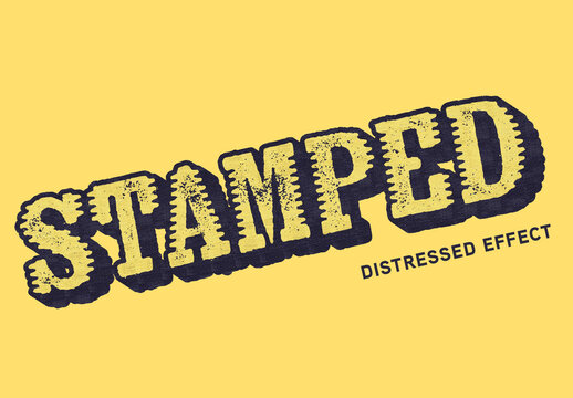 Worn Ink Distressed Text Effect