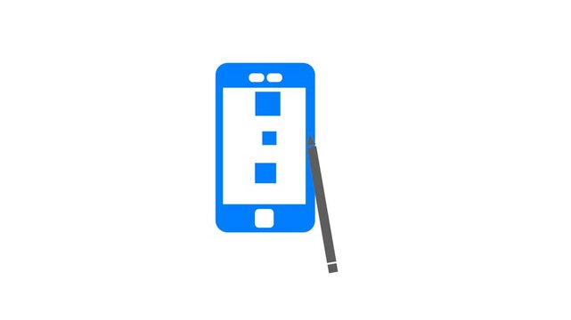 Touch Pen Pad Icon Animated