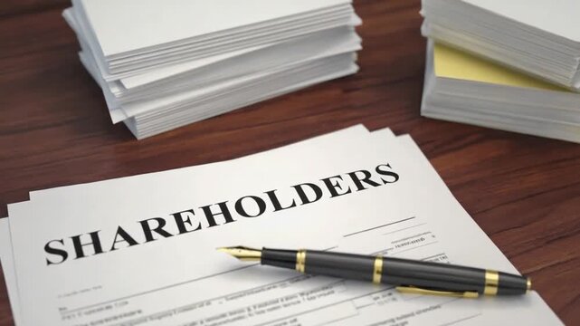 Document with the text "shareholders".