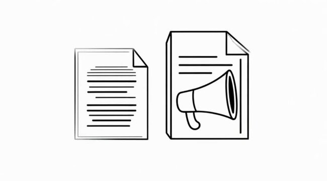 Documents and communication icons.