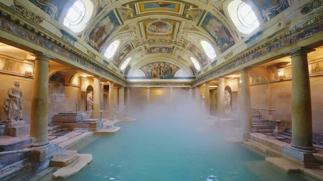 Ancient Roman baths.
