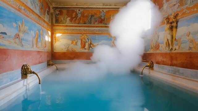 Ancient Roman baths.
