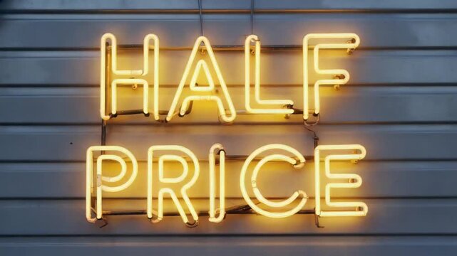 Sign of "half price".