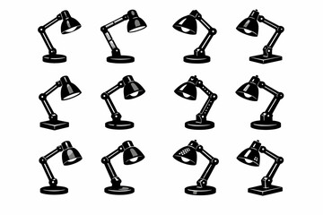 Lamp rigid vector materials icon simple set sturdy generation material image plastic