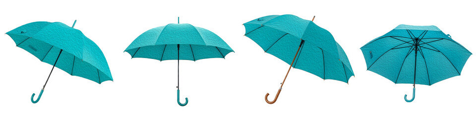 our high quality set colocation open umbrella folding parasol rain gear on PNG background file.. © the battu