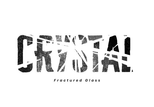 Broken Grunge Fractured Glass Text Effect