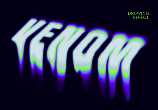 Dripping Neon Slime Text Effect
