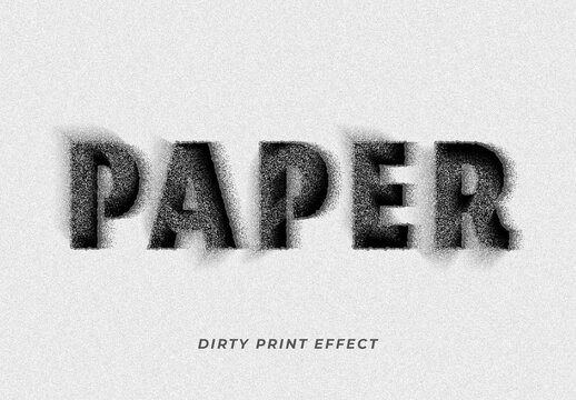 Dirty Spray Print Text Effect