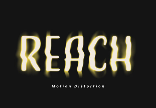Glow Motion Distortion Text Effect